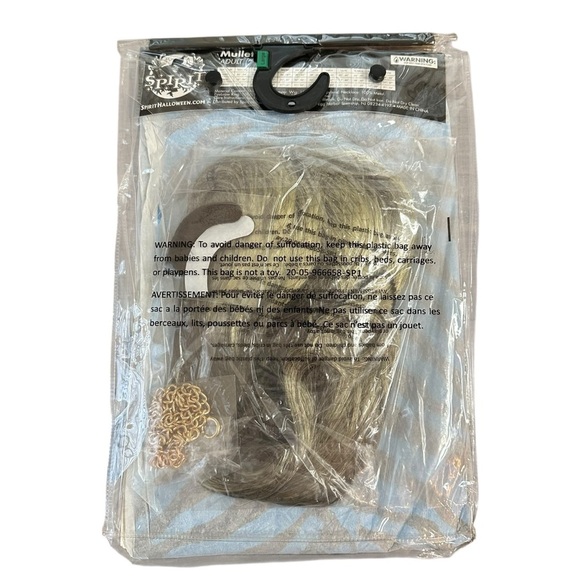 NWT Spirit Halloween Adult Large Tiger King Mullet Man Costume Wig Funny New - Picture 4 of 5